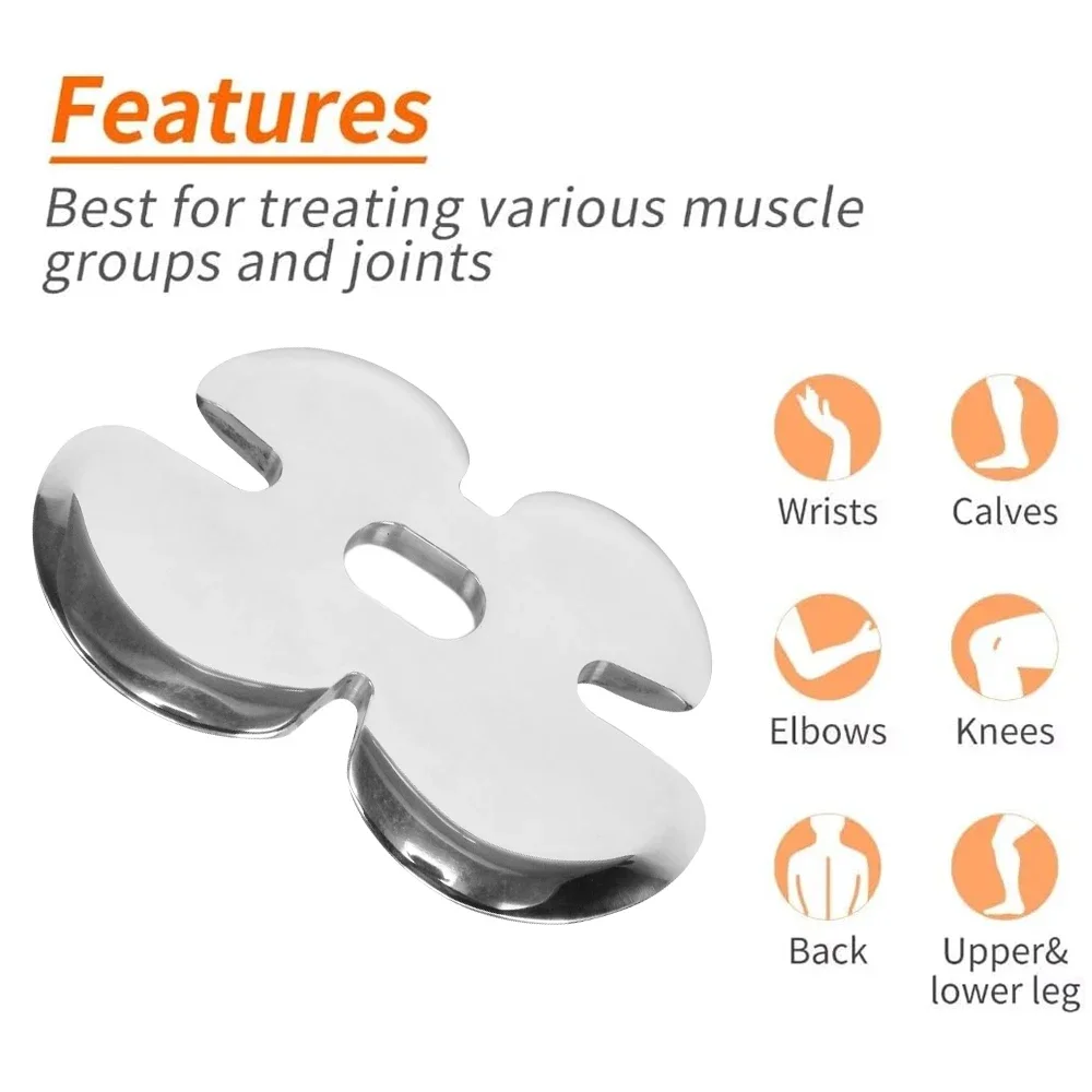 1 шт. скребковый массажный инструмент Гуа Ша из нержавеющей стали скребок для