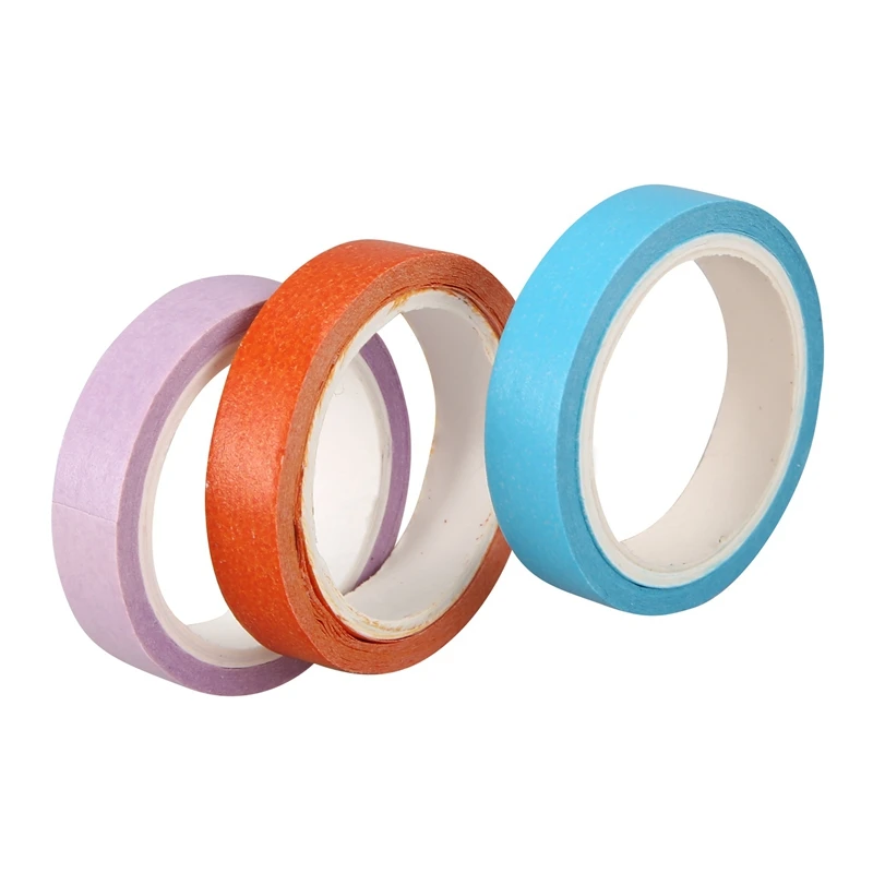 

10 Rolls Washi Tape DIY Rainbow Sticker Masking Paper Set & 6X Colored Painters Tape 6 Different Color Rolls