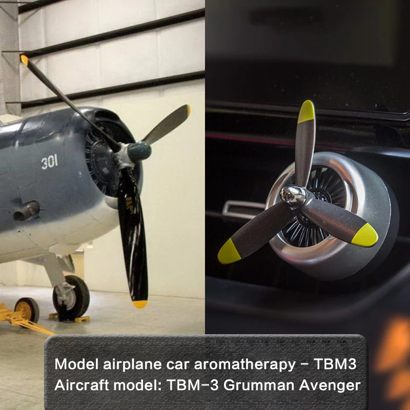 Фото Ароматический диффузор-клипса TBM-3 Avenger Bomber Fighter Model Car с имитацией вентиляционного пропеллера №2