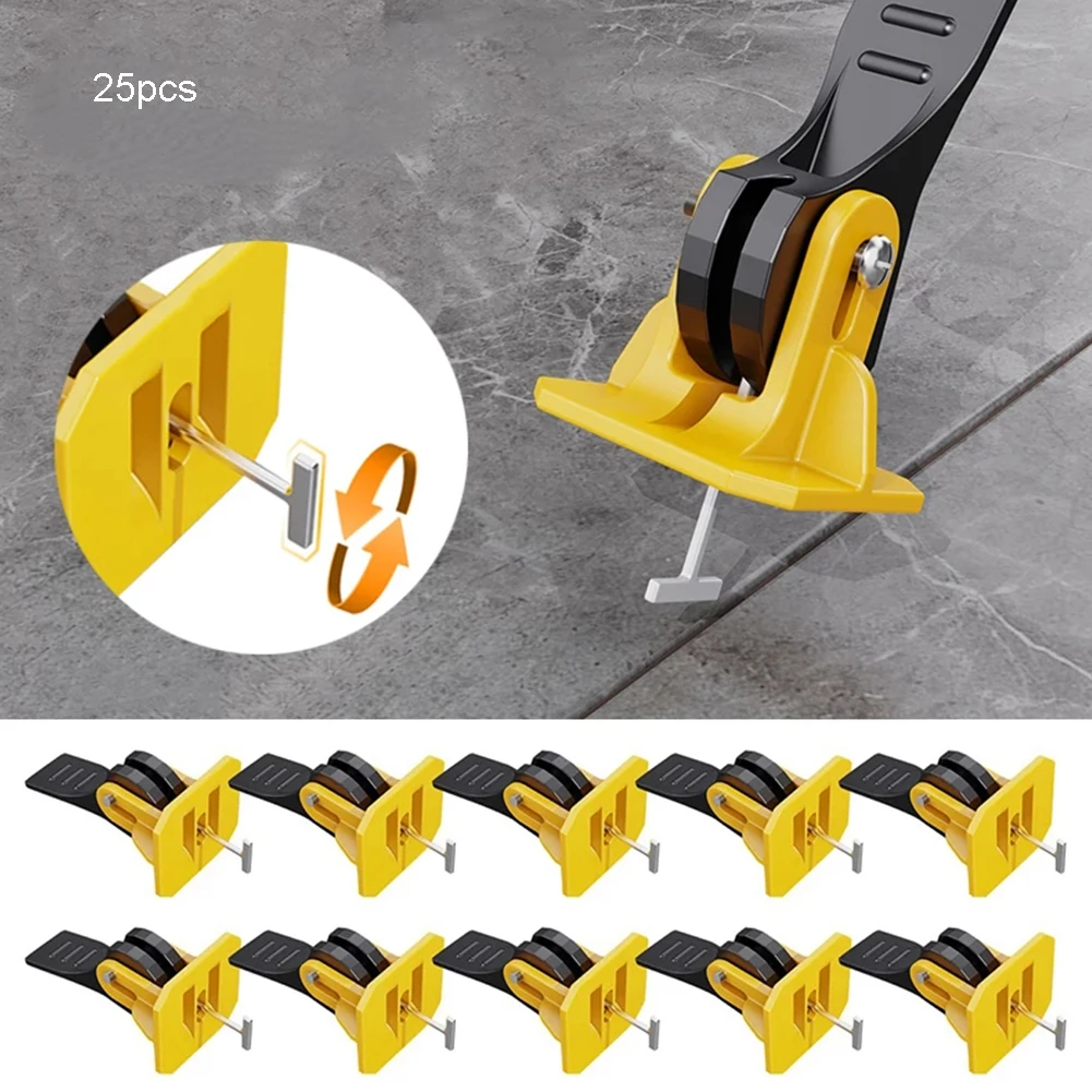 

25pcs Tile Leveling Adjuster System Tile Installation Construction Tool Leveler Locator Spacers For Flooring Tile Wall