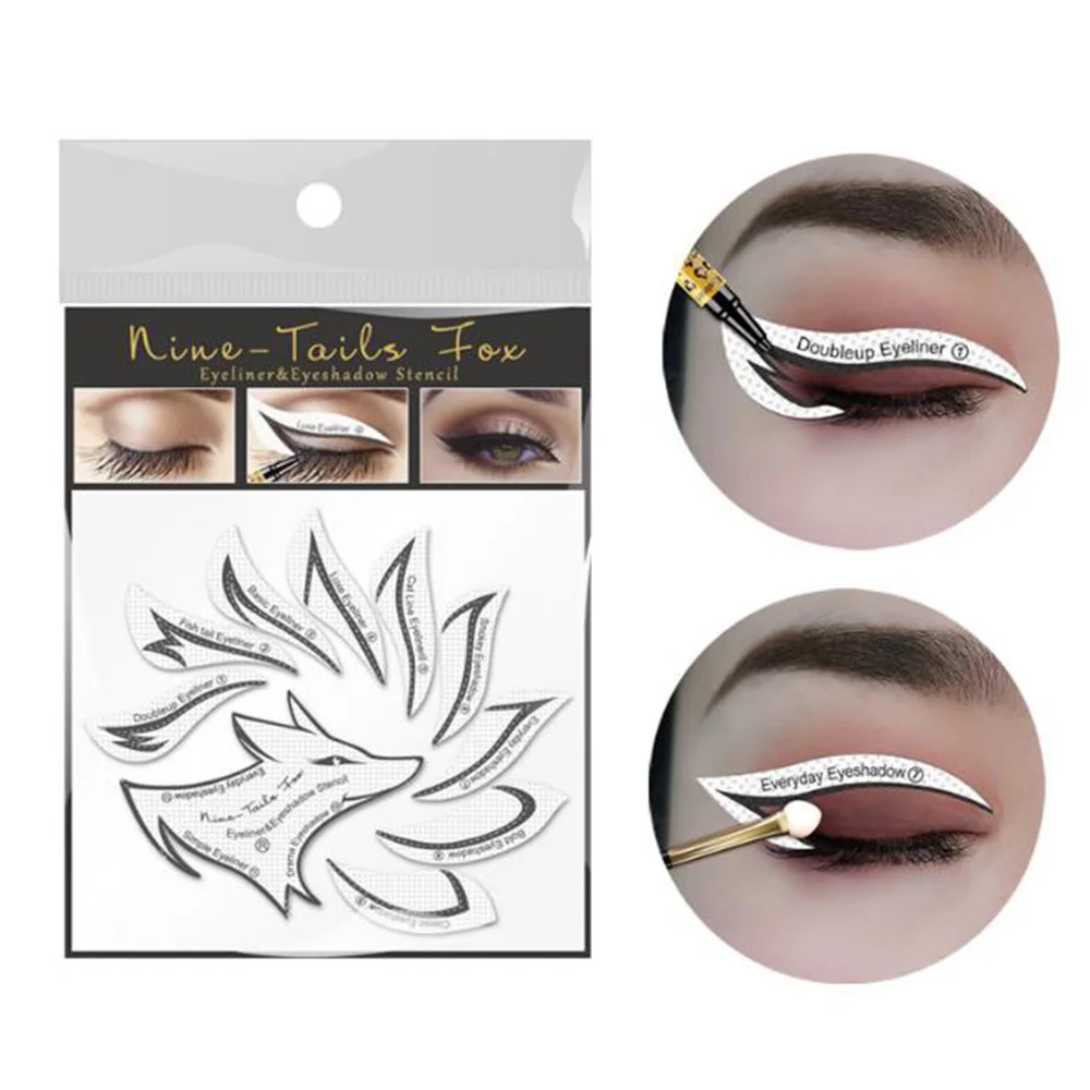 

24 Pcs Eyeliner Stencils Eye Makeup Template Stickers Card 12 Styles Non-Woven Eyeliner Eyeshadow 3 Minute Lazy Shaping Tools