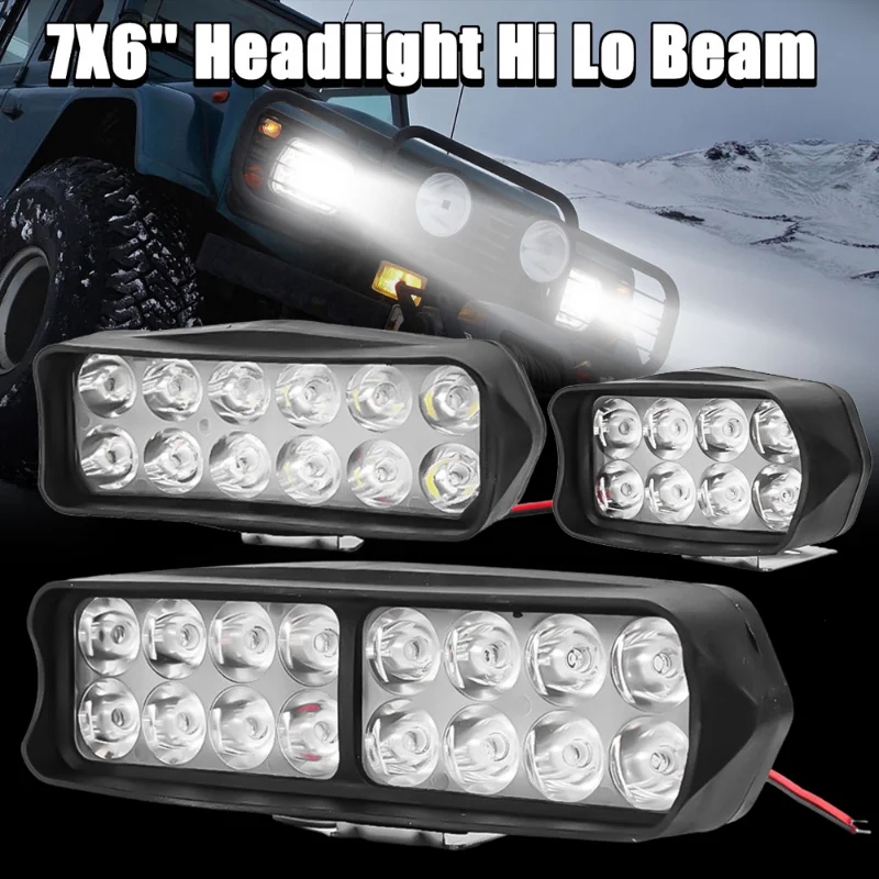

Universal Car Work Light 8/12/24 LED High Brightness Off-road Vehicles Motorcycle Headlight Spotlight Waterproof Fog Light 12V