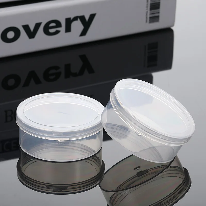 

1/3pcs Powder Puff Storage Box Conjoined Transparent Round Plastic Box with Lid Plastic Empty Box 6X2.5cm Packaging Box