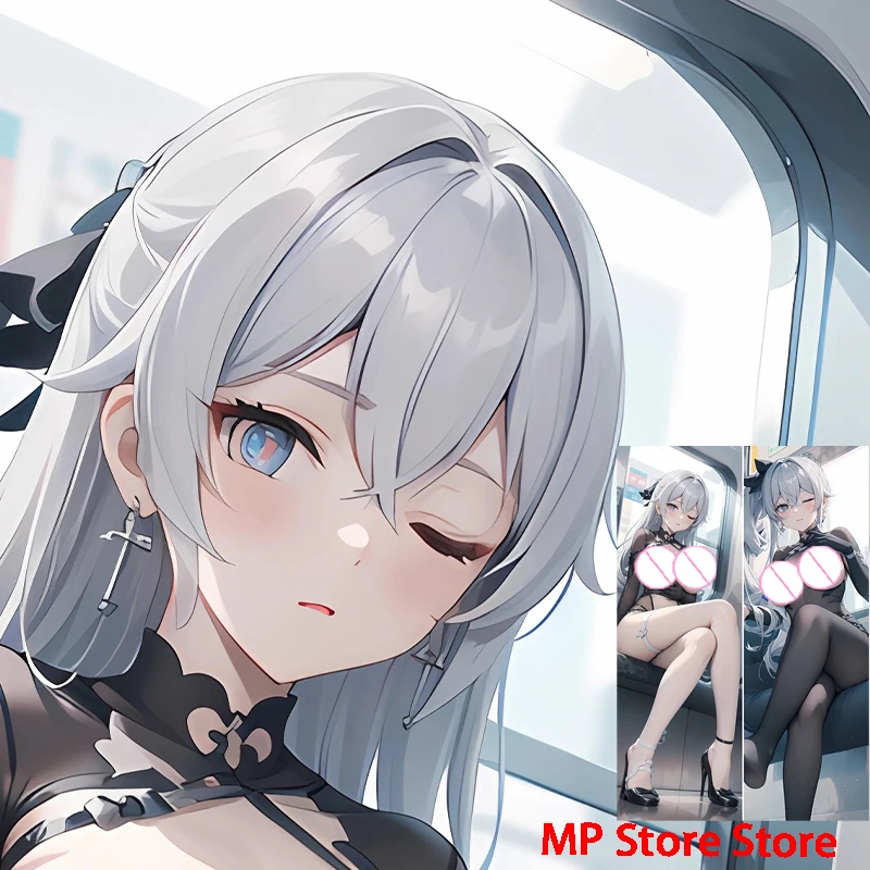 Двусторонняя наволочка Dakimakura Honkai Impact 3rd Броня зайчик с перекрестными ножками в