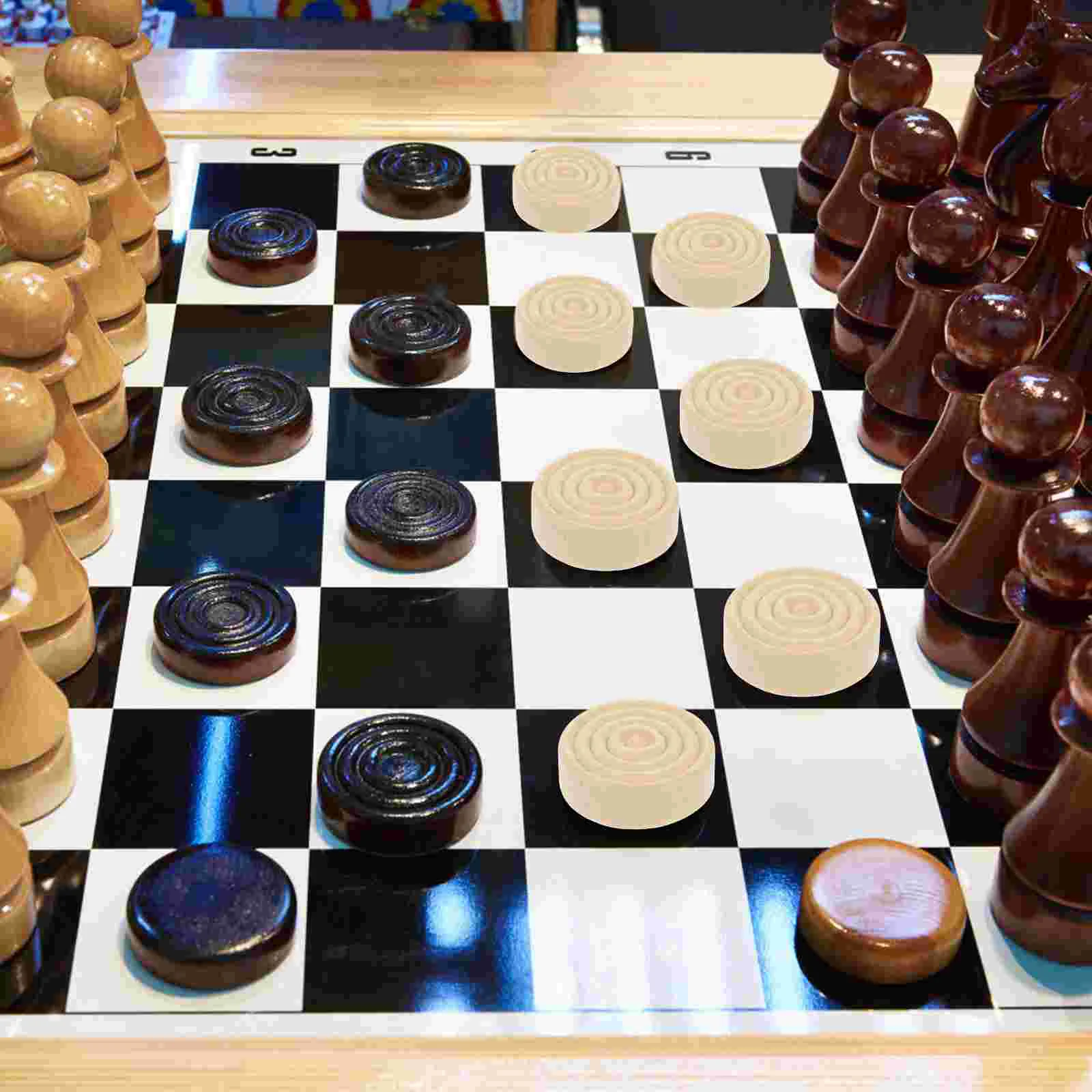 48 шт. шахматная доска аксессуары для игр штабелируемые шашки нарды круглые