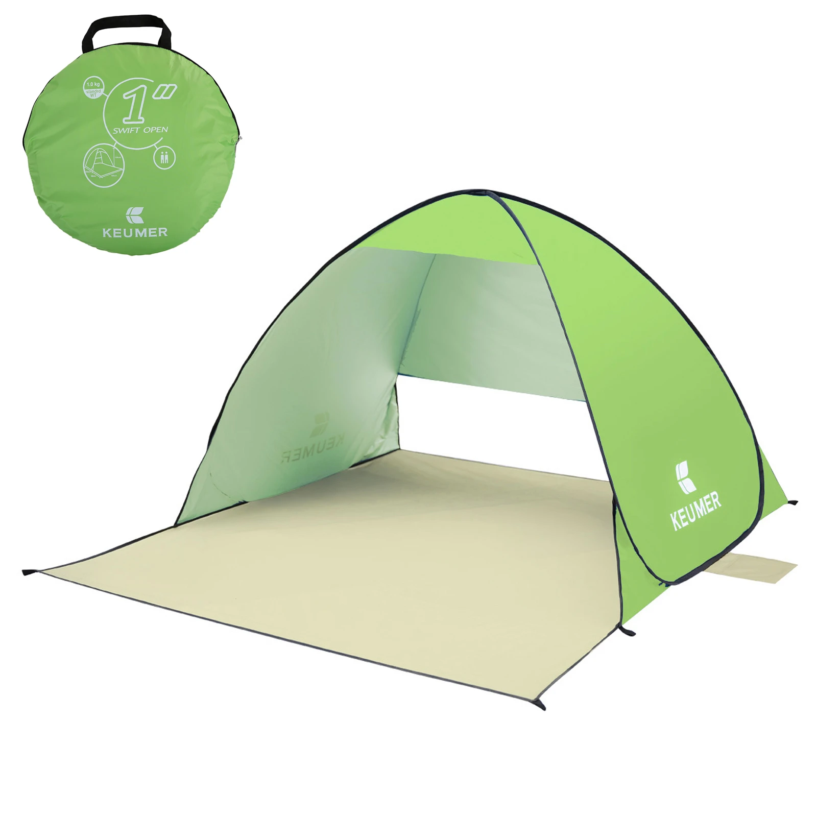 

Outdoor 70.9x59x43.3 Inch Automatic Instant Pop-up Beach Tent Anti UV Sun Shelter Cabana for Camping Fishing Hiking Picnic