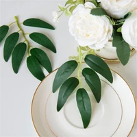 retro willow leaves artificial leaf plants fake flower branches bridal bouquet fake flowers diy craft wedding home party decor