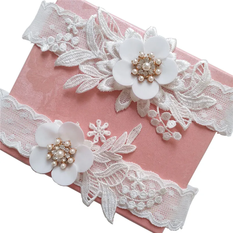 

Women Leg Ring Sexy Lingerie Lace Garter Belt Rhinestone Pearl Flower Leg Loop Wedding Garter Bridal Cosplay Stocking Thigh Ring