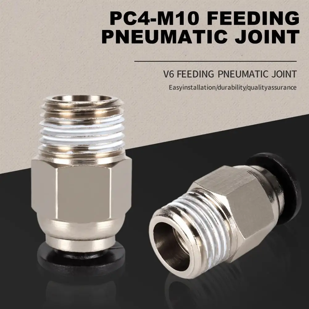 

Pneumatic Connector For 3D V6 1.75 And 3.0mm 3D Printer Part V6 Quick Connector PTFE Tube Quick Coupler Fitting