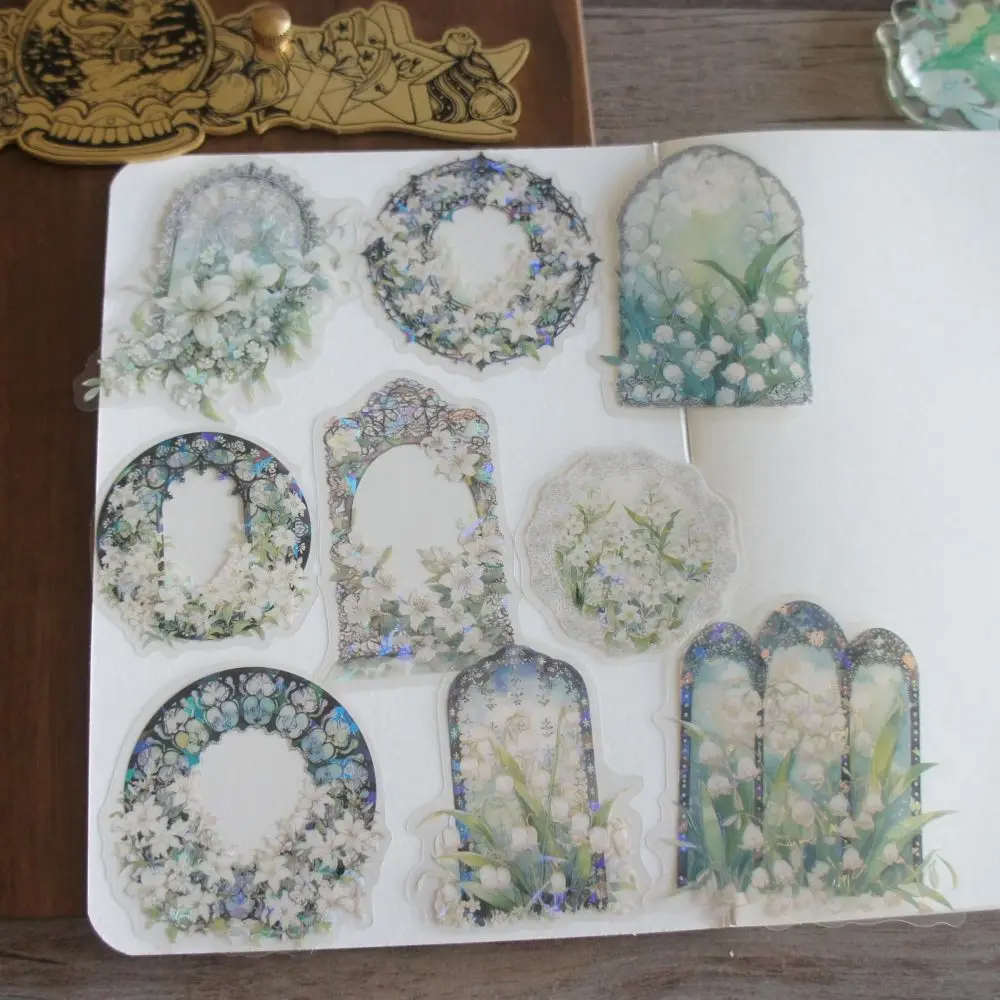 18 шт. лазерный ромбовидный узор кружево круглый кот лебедь конвалія дизайн ПВХ