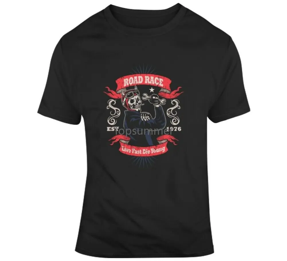 

Road Race Live Fast Die Young Cars Motorcycle Vehicles Fast And Furious T-Shirt