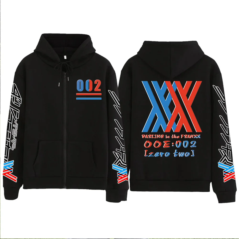 

Толстовка с капюшоном для косплея Zero Two, Повседневная Уличная одежда Харадзюку, толстовки с графическим принтом для мужчин и женщин, толстовки унисекс