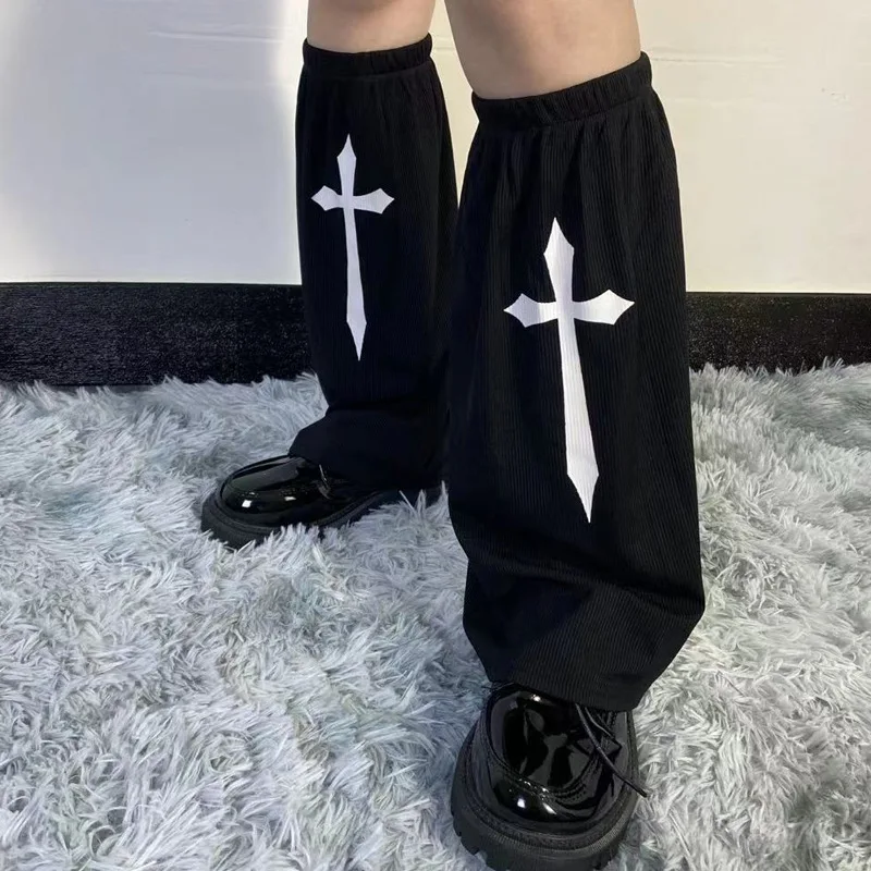 Four Seasons Universal Over-the-Knee Y2K Warm Foot Cover Punk Gothic Solid Color Women Stockings Street Hot Girl Skinny Leg Cove