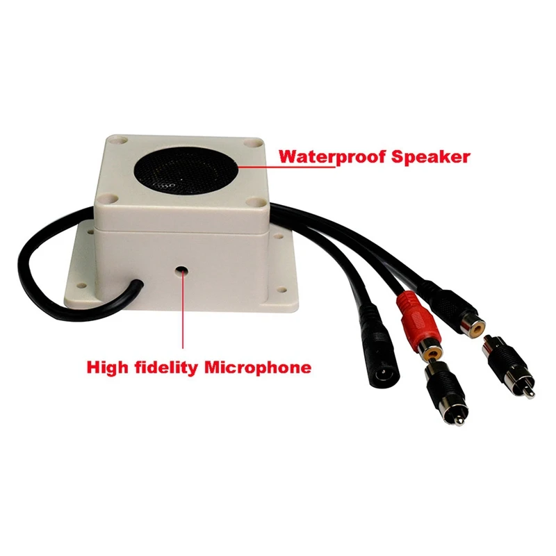 Водонепроницаемый микрофон динамик в 1 устройство для камеры безопасности