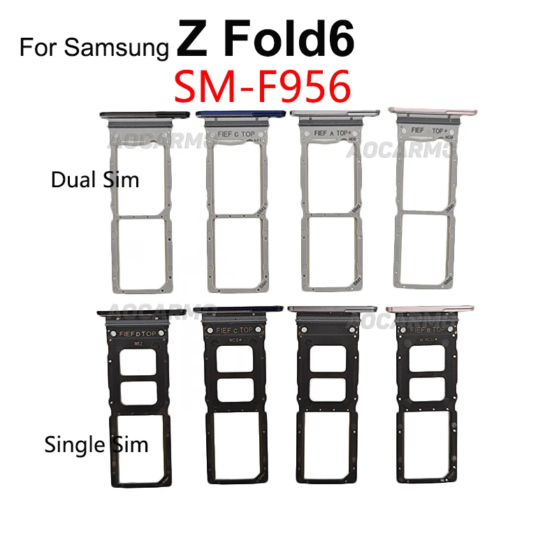 Aocarmo одиночный и двойной держатель лотка для SIM-карты запасные части Samsung Galaxy Z Fold 6