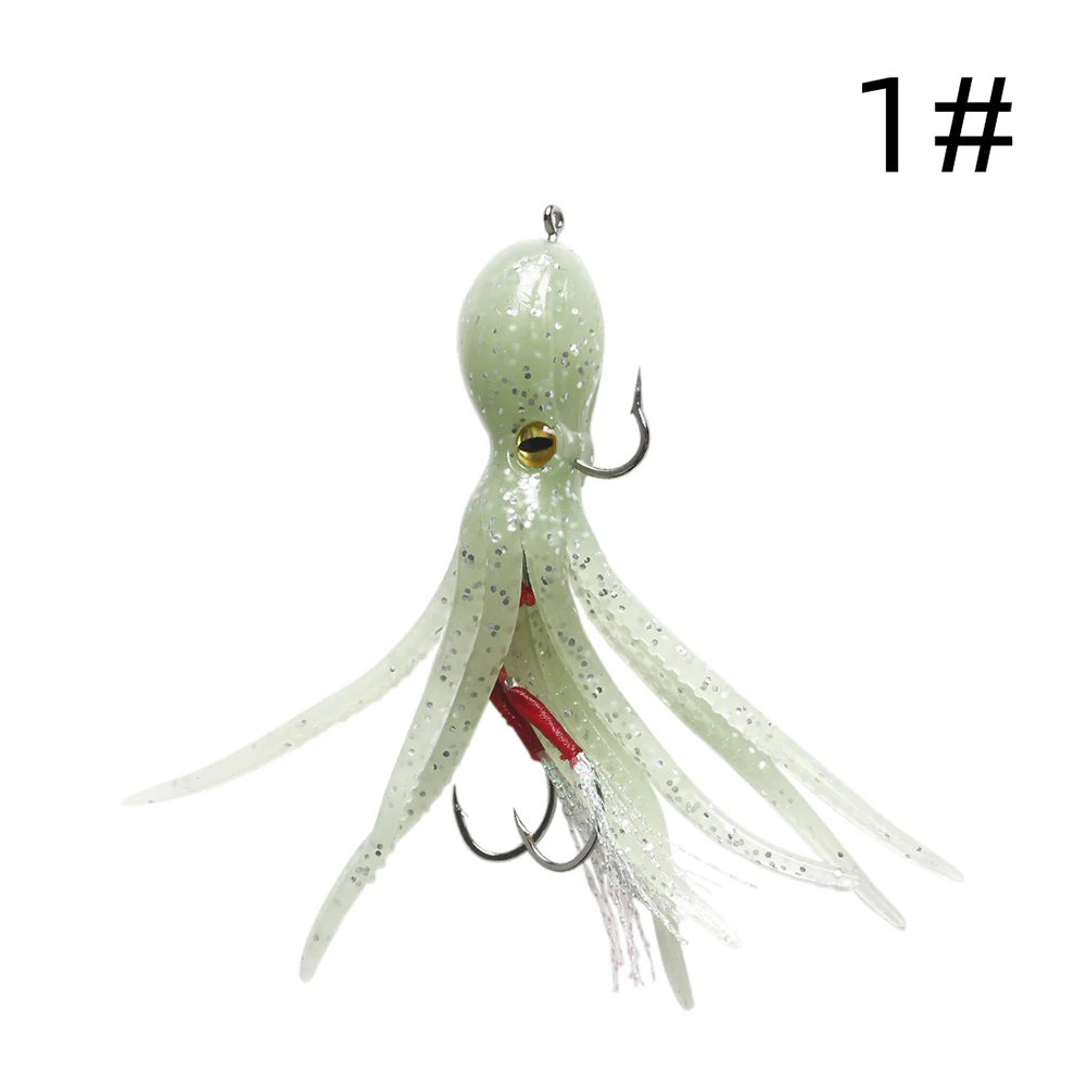 

Luminous Wobbler Fishing Lures Soft Squid Lures Saltwater Octopus Bait 21g 11cm Multi-color Artificial Baits Carp Fishing Tackle
