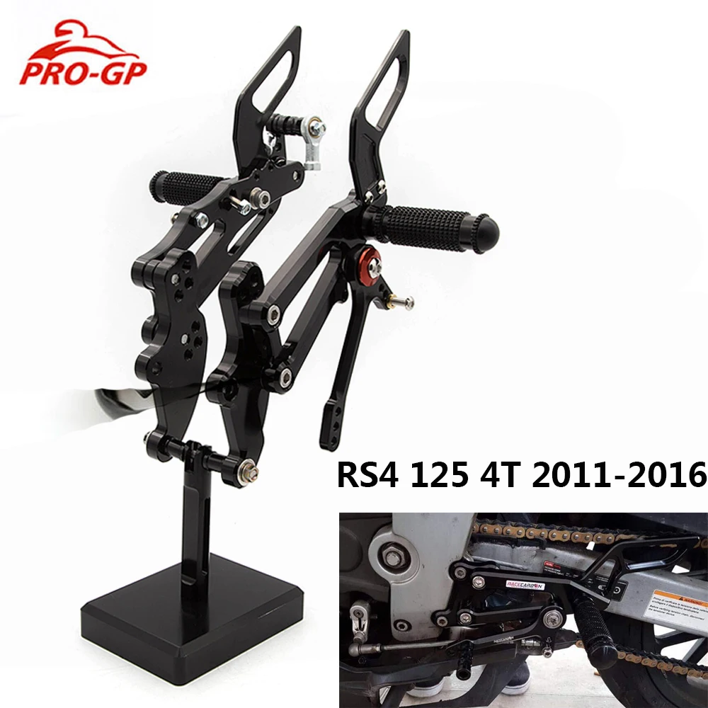 

For Aprilia RS4 125 4T 2011-2016 Motorcycle Adjustable Rearset Footpeg Foot Peg Pedal Footrest Aluminu Motorbike Rearset