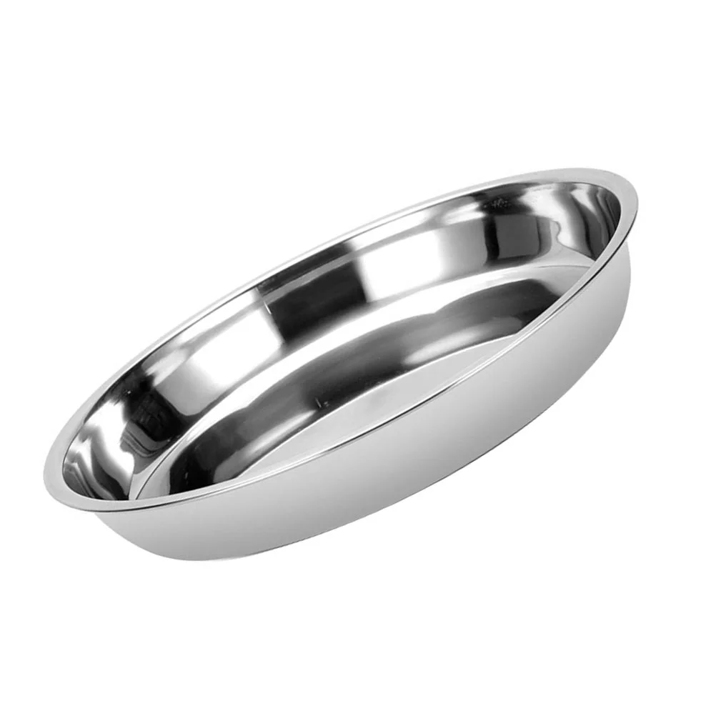 

Plate Baking Plates Tray Dinner Metal Steel Food Dish Sheet Round Camping Serving Stainless Cake Serve Dessert Trays Fruit Pan