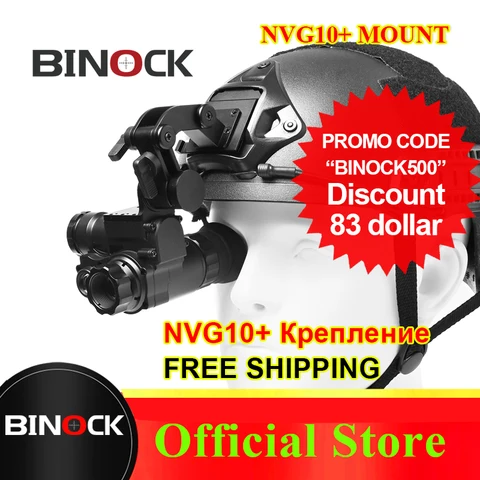 BINOCK Официальный магазин NVG10 Монокуляр ночного видения На шлем инфракрасное цифровое прибор ночное видение Монокуляр для охоты с Wi-Fi