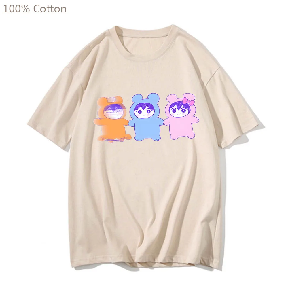 

Omori Cute Cartoon Anime T-shirts Funko Pop Comic Tshirt 100% Cotton Tee-shirt Punk Printed Aesthetic Graphic Men/women T-shirt