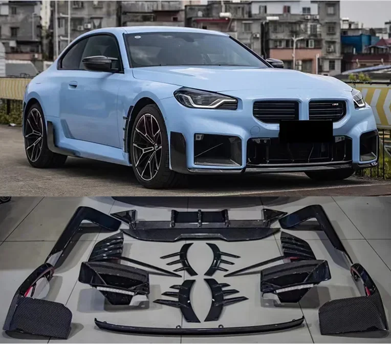 Горячий! Передний бампер из настоящего углеродного волокна задний спойлер