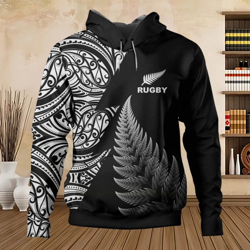 Фото Новая Зеландия Ora Silver Ferns Толстовка с рисунком регби Y2k Пуловер Толстовки Толстовки для мужчин Пуловер Y2k Одежда Топы №1