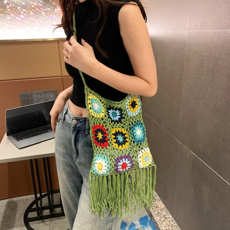 Женские сумки в продаже 2023 модные плетеные богемные повседневные через плечо