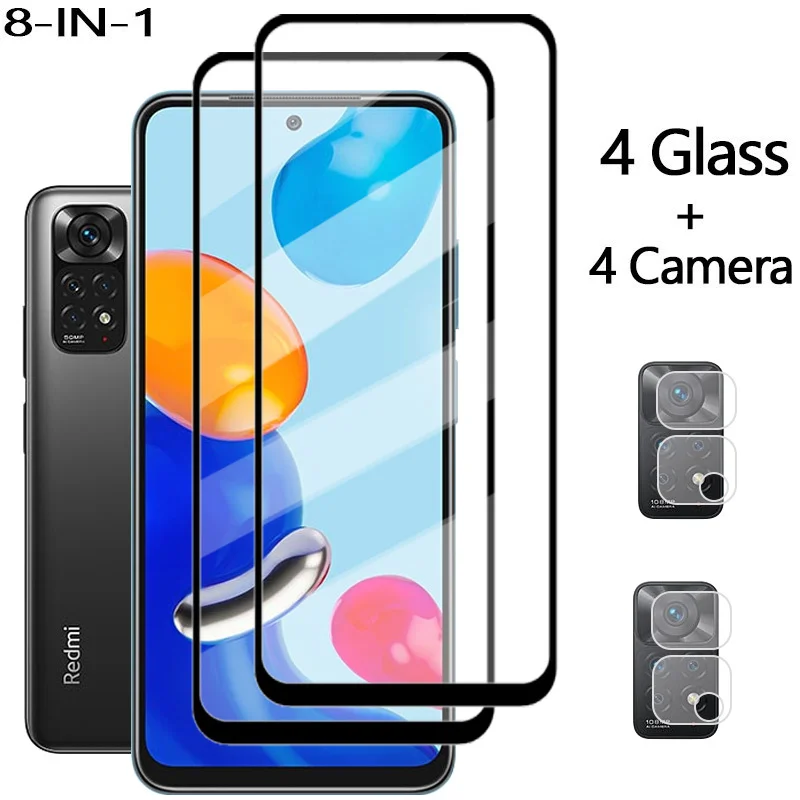 Front + Back Glass for red mi note 11 Camera Film xiaomi redmi note 10 11 pro 5g Tempered Glass Screen Protector redmi note 10s 11s Glass Protection redminote 11