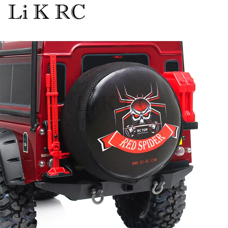 

RC Car Decoration PU Leather Spare Tire Cover for 1/10 RC Crawler TRX4 Axial SCX10 Wraith RC4WD D90 Tamiya CC01