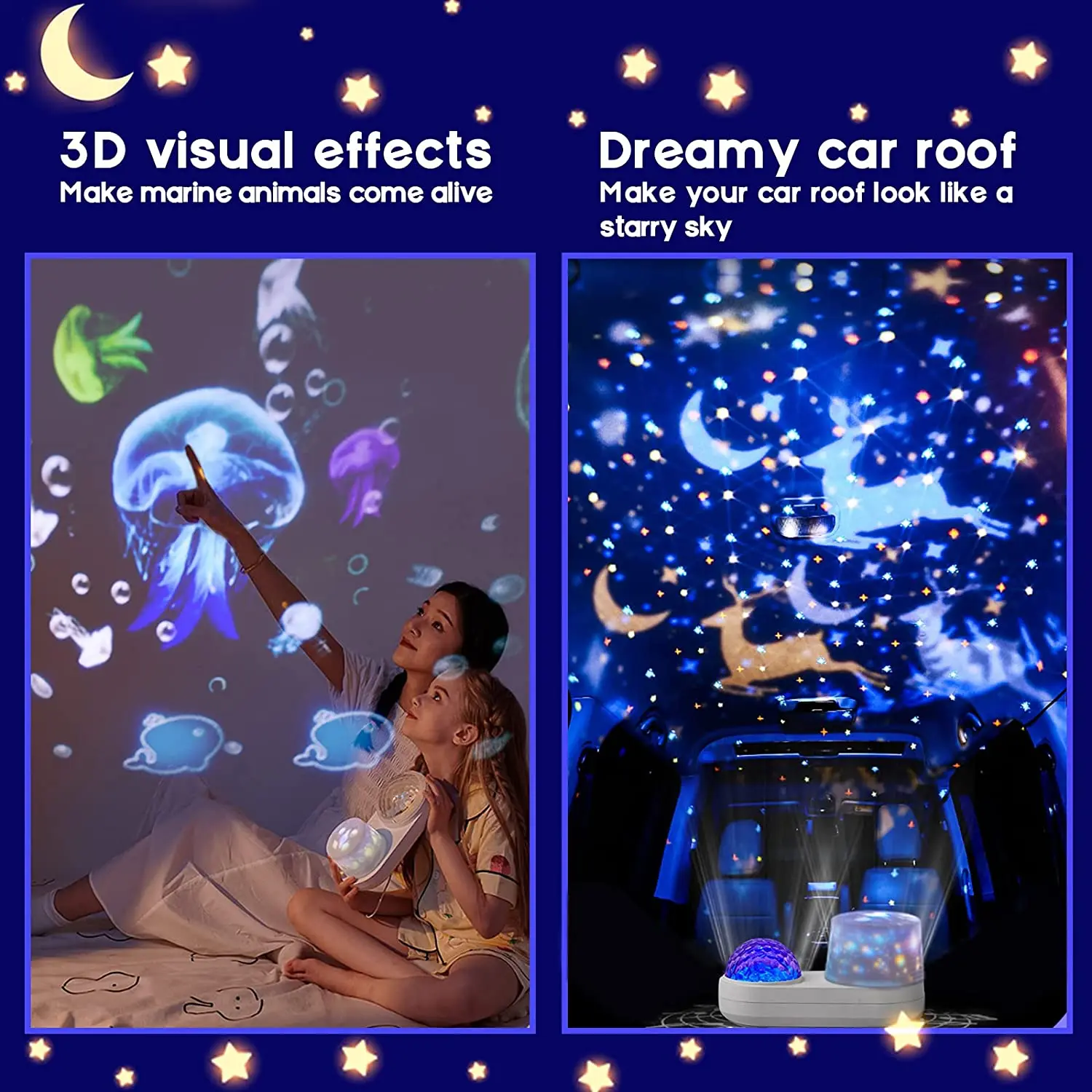 D2 Ocean 3D Галактический проектор ночной свет для детей 12 шт.  тематическая пленка Единорог звезда проектор лампа спальня декор  вращающийся идеальный подарок | AliExpress