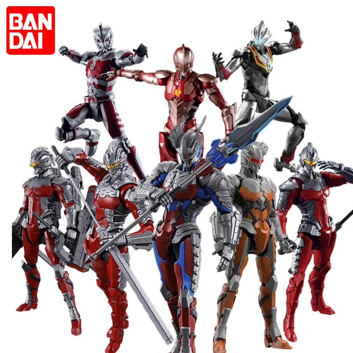 

BANDAI FRS Ultraman Ace Tiga Taro Seven Zero Zoffy Action Figure Assembly Model Statue Doll Toy Birthday Gift Desktop Decoration