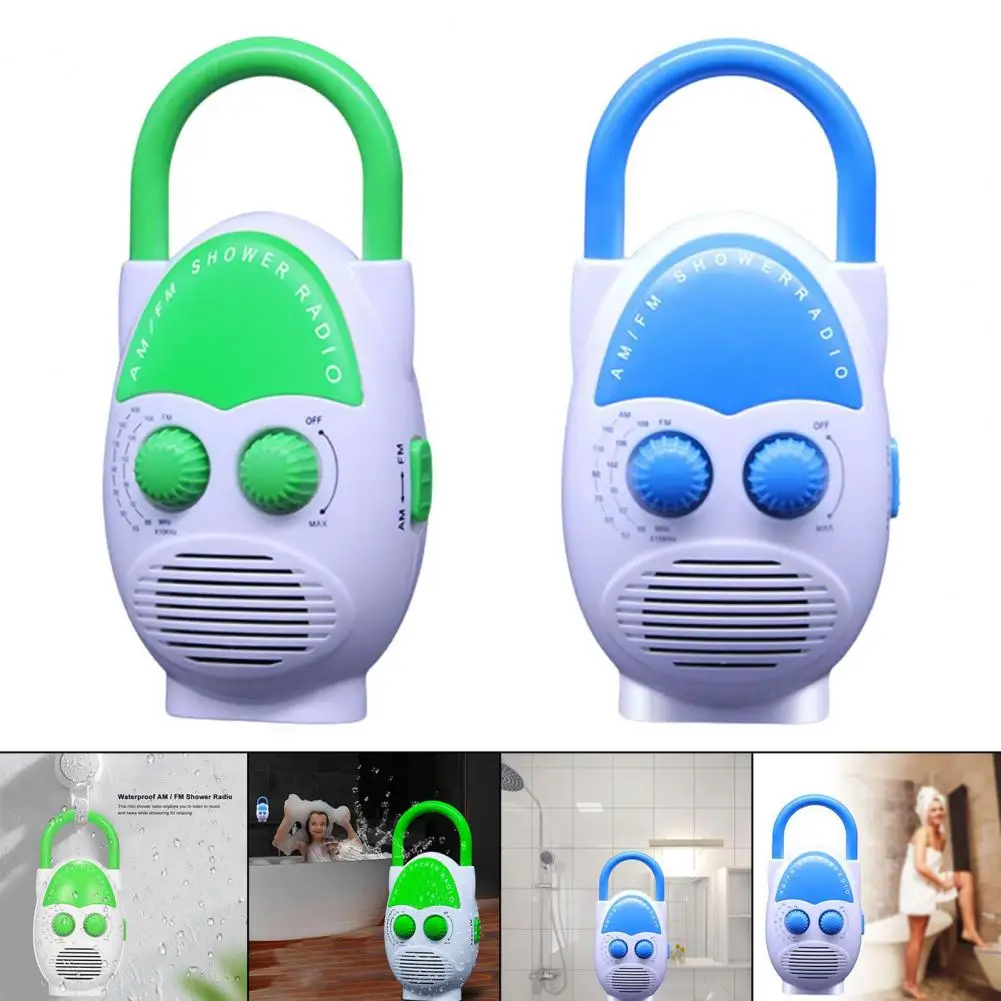 

Водонепроницаемый портативный FM AM-радиоприемник для душа музыкальный подвесной радиоприемник для ванной комнаты кабина для ванной черный ...