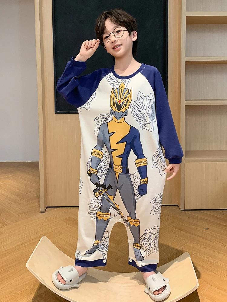 Новые цельные пижамы детские хлопковые с длинными рукавами и рисунком Джерри для