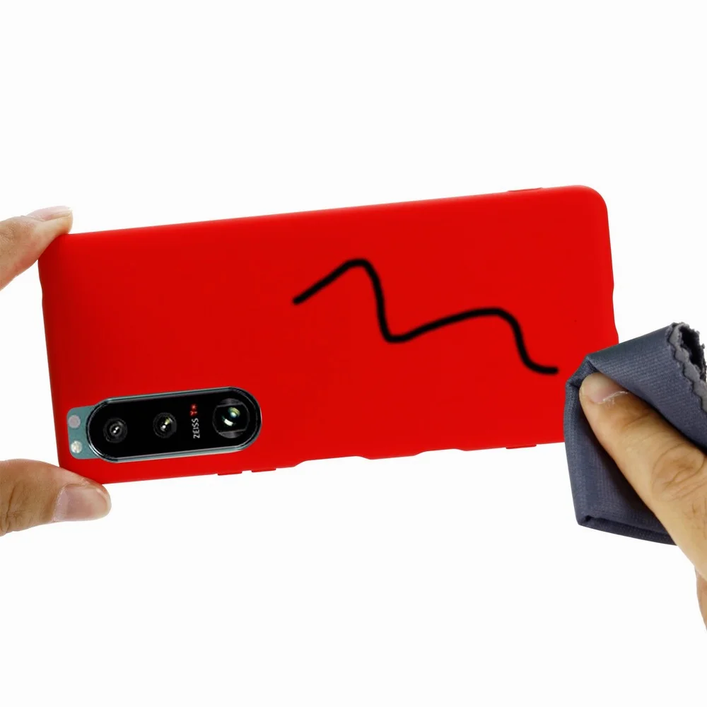 Capa for Sony Xperia 5 III Case for Sony Xperia 1 10 III 5 II  Soft Liquid Silicone Back Cover Case for Xperia 5 Plus Fundas