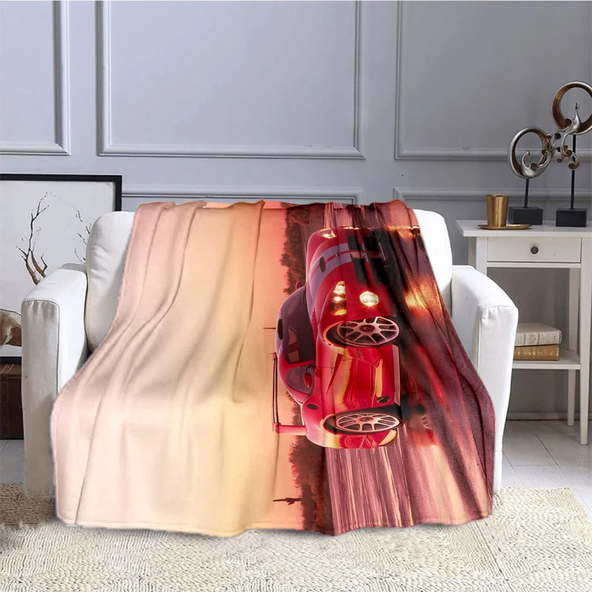 Одеяло D-Dodge детское мягкое удобное Фланелевое покрывало в стиле 3D для гоночного