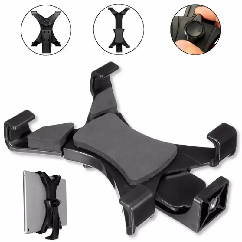 

Universal Tablet Tripod Mount Clamp With 1/4" Thread Adapter For IPad 2/3/4/Air/Air2/mini For Galaxy Tablet Phone Bracket Holder