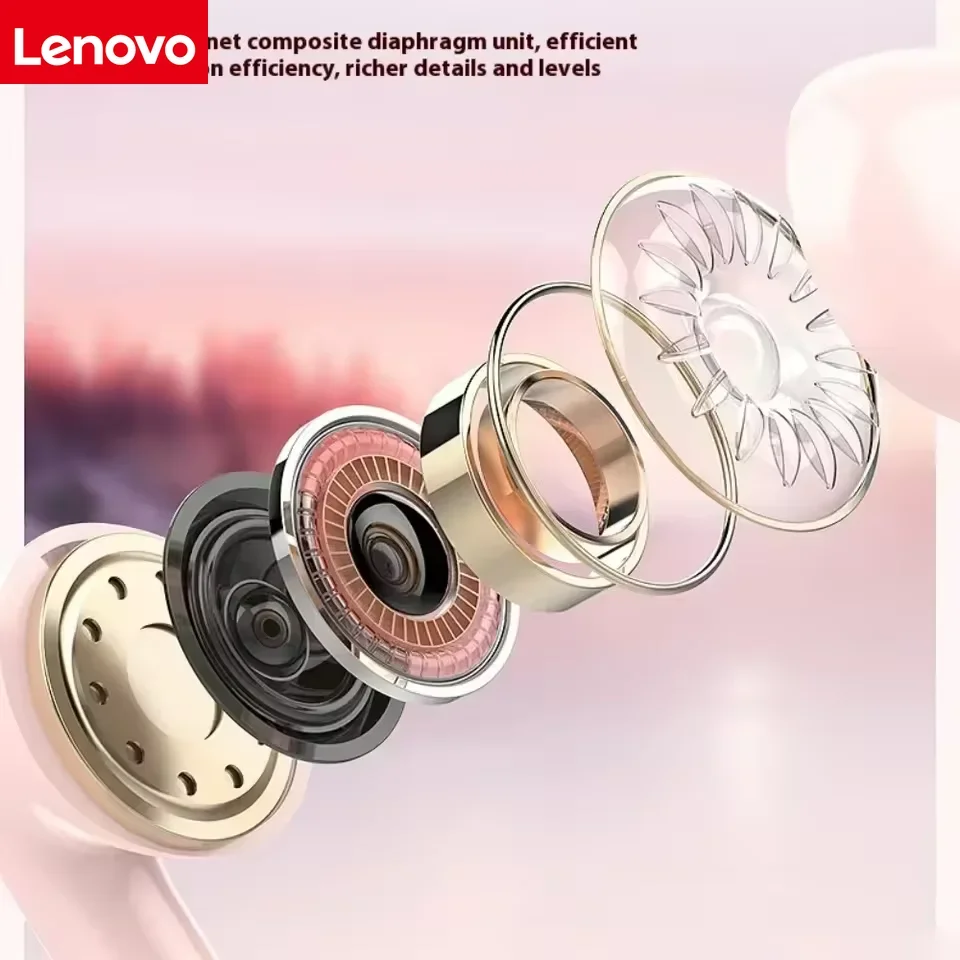 Фото Наушники Lenovo TWS Беспроводные Bluetooth-наушники Басовое сенсорное управление Стерео шумоподавление Длительный режим ожидания №4