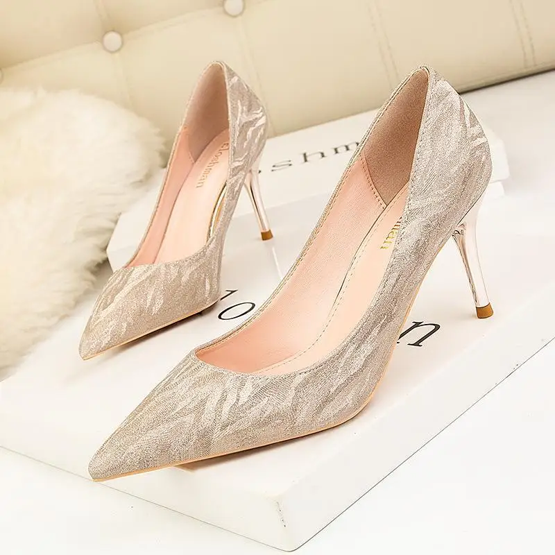 

Pumps for Women Shoes Fashion Stiletto Heels Sequins Sexy Nightclub High Heels Shoes Wedding Shoes Ladies Dress Shoes 2023 New