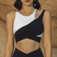 sports crop top women hollow out black blouses sleeveless skinny cool punk t shirts techwear 2022 summer new sexy tank tops