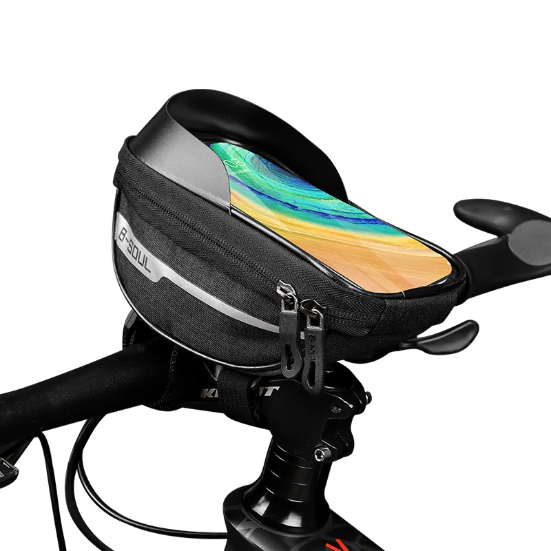 

Waterproof Bicycle Front Tube Frame Bag MTB Large Capacity Saddle Bag TPU Touch Screen Phone Cell Case Mountain Bike Accessories