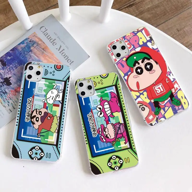 Милый мультяшный Аниме Crayon Shin-Chan чехол для телефона iphone 13 12 11 Pro Mini XS Max 8 7 Plus X SE 2020 XR