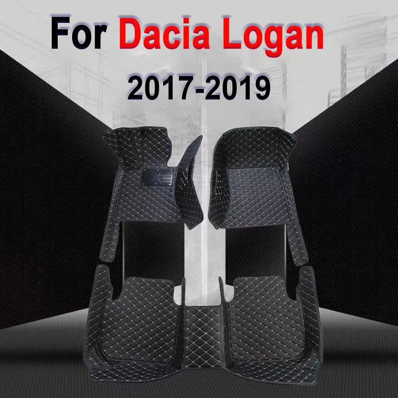 

Автомобильные коврики для Dacia Logan 2017-2019, коврики, подкладки для ног, аксессуары, водонепроницаемые аксессуары для салона автомобиля