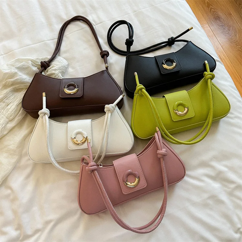 

Europe and the United States new niche texture solid color PU commuter everything diagonal handbag