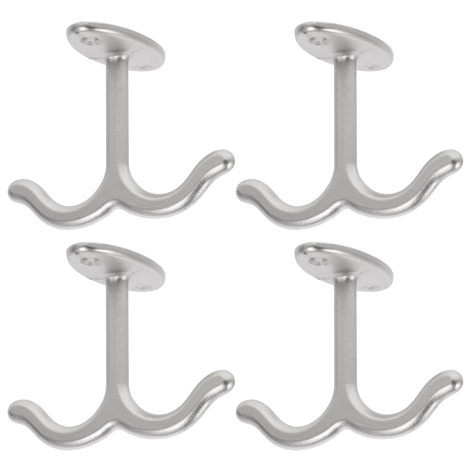 

4 Pcs Coat Hanging Hooks Double Prong Ceiling Hooks Retro Clothes Hat Hooks