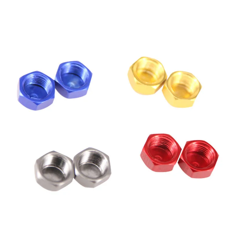 

2 Pcs/Set Fishing Reel Handle Screw Cap Bearing Cover Durable Aluminum Alloy M8 Screw Nut and Locking Plate for Fishing Reel