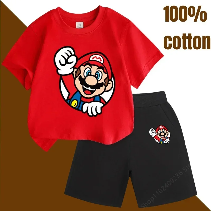 MINISO хлопковая футболка детская голубая