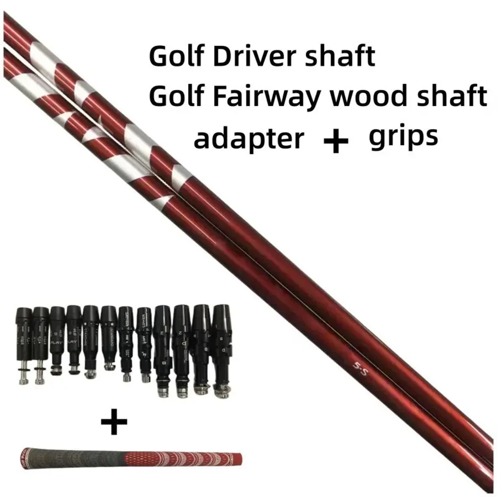 

New Golf clubs fuji VE shaft red 5/6 graphite material golf driver and Fairway woods shaft Install adapter and grip