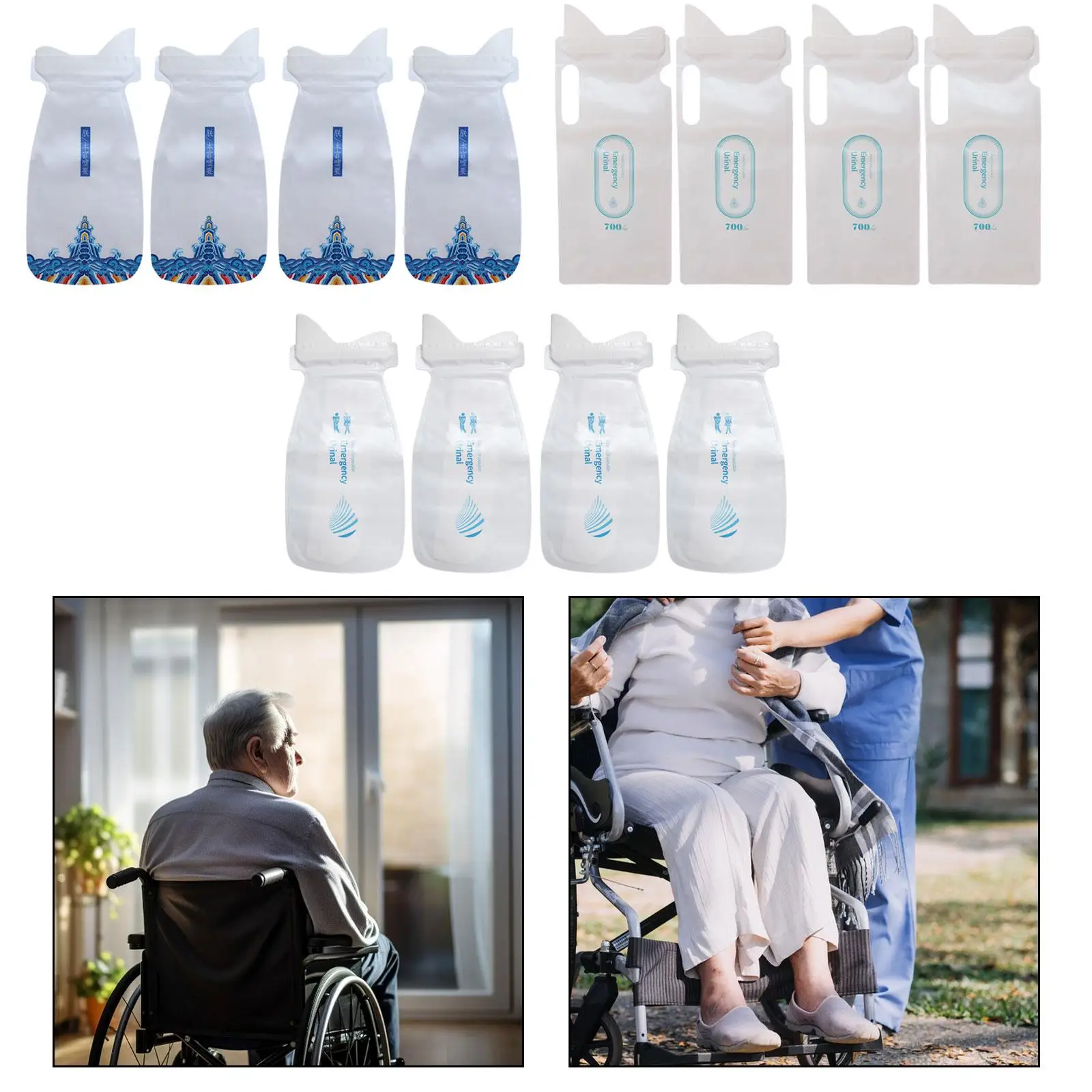 Одноразовые писсуары 4 шт. портативная туалет для мужчин и женщин мешки