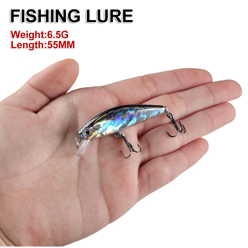 

1pcs Sinking Minnow Lure Fishing Lure 5.5cm 6.5g Artificial Bait Hard Wobblers Pesca Crankbait Trout Pike Carp Fishing Tackles