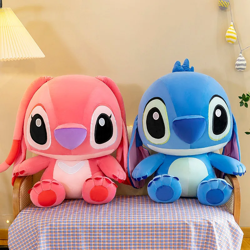 

Big Size Disney Anime Movie Dolls Lilo & Stitch Stuffed Giant Cartoon Stitch Kawaii Soft Blue Pink Children Kids Birthday Gifts